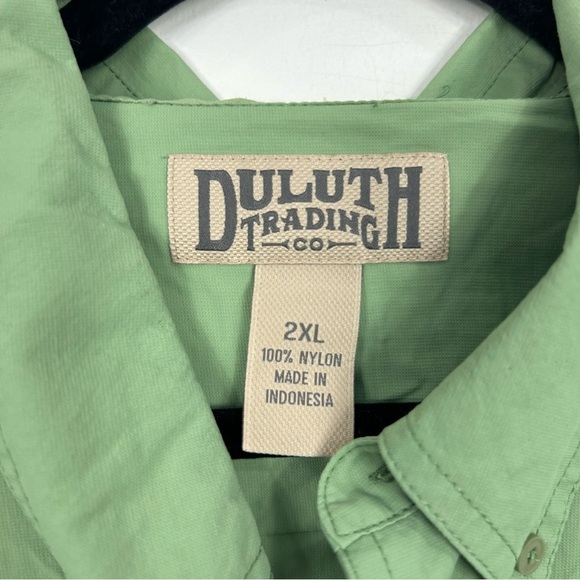DULUTH TRADING Green button up lightweight breathing button top H1 - Picture 4 of 5